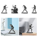 Rock Band Resin Statue Singer Musical Instruments Sculpture Electric Guitar