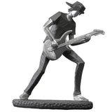 Rock Band Resin Statue Singer Musical Instruments Sculpture Electric Guitar