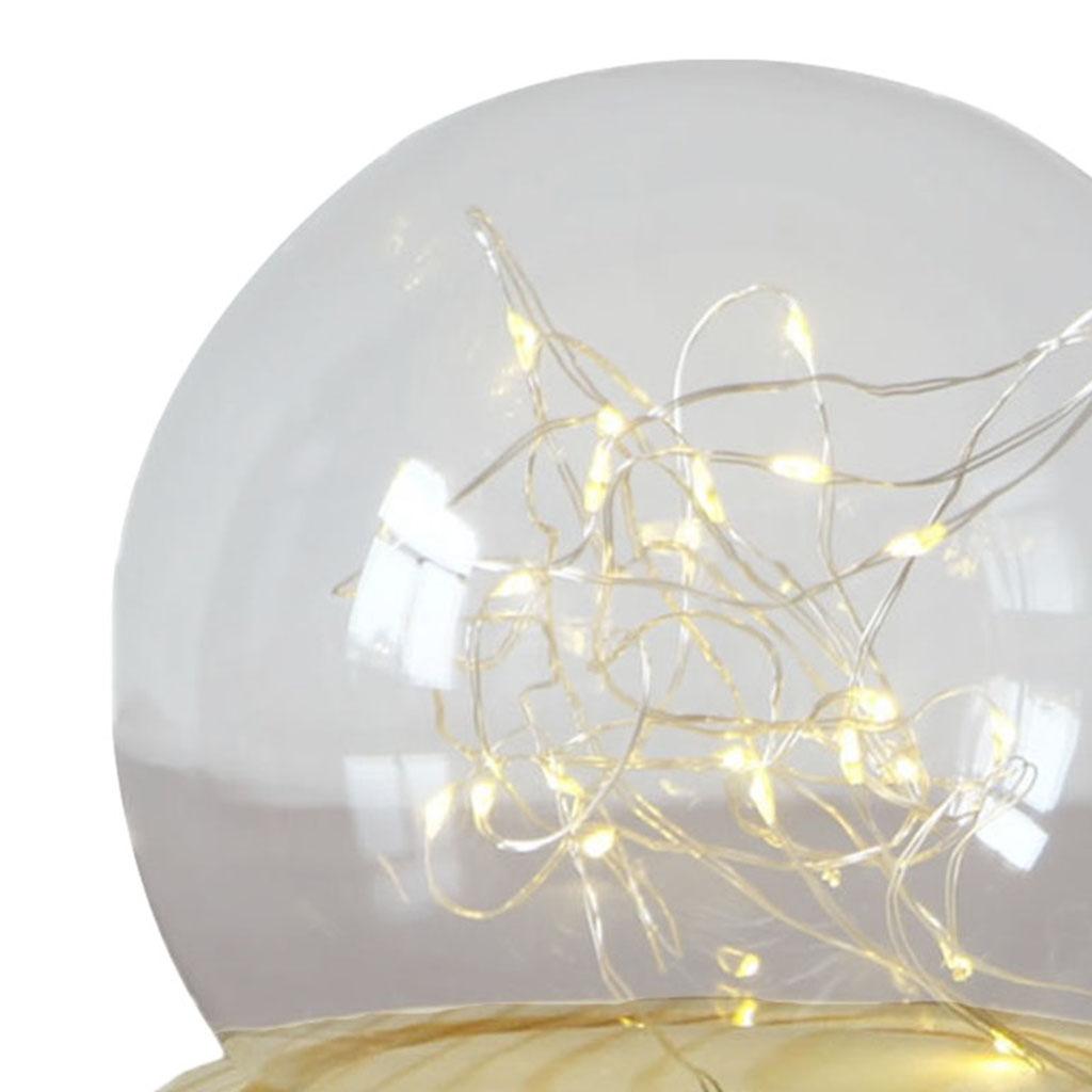Maxbell Maxbell Mini Clear Glass Dome Display Case with Wood Base for Home Ornament 18cm