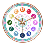 Maxbell Maxbell Telling Time Teaching Clock Kids Learning Silent Wall Clock Flower shape