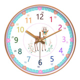 Maxbell Maxbell Telling Time Teaching Clock Kids Learning Silent Wall Clock Deer shape