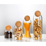 Maxbell 2x Sealed Glass Storage Bottle Jars with Cork Lid Seal Cans Coffee Tea