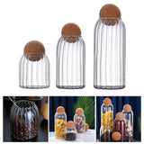 Maxbell 2x Sealed Glass Storage Bottle Jars with Cork Lid Seal Cans Coffee Tea
