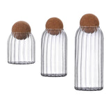 Maxbell 2x Sealed Glass Storage Bottle Jars with Cork Lid Seal Cans Coffee Tea