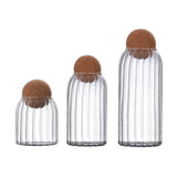 Maxbell 2x Sealed Glass Storage Bottle Jars with Cork Lid Seal Cans Coffee Tea