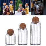 Maxbell 2x Sealed Glass Storage Bottle Jars with Cork Lid Seal Cans Coffee Tea