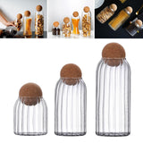 Maxbell 2x Sealed Glass Storage Bottle Jars with Cork Lid Seal Cans Coffee Tea