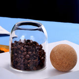 Maxbell 2x Sealed Glass Storage Bottle Jars with Cork Lid Seal Cans Coffee Tea