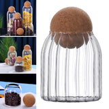 Maxbell 2x Sealed Glass Storage Bottle Jars with Cork Lid Seal Cans Coffee Tea