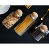 Maxbell 2x Sealed Glass Storage Bottle Jars with Cork Lid Seal Cans Coffee Tea