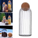 Maxbell 2x Sealed Glass Storage Bottle Jars with Cork Lid Seal Cans Coffee Tea