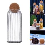 Maxbell 2x Sealed Glass Storage Bottle Jars with Cork Lid Seal Cans Coffee Tea
