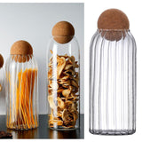 Maxbell 2x Sealed Glass Storage Bottle Jars with Cork Lid Seal Cans Coffee Tea