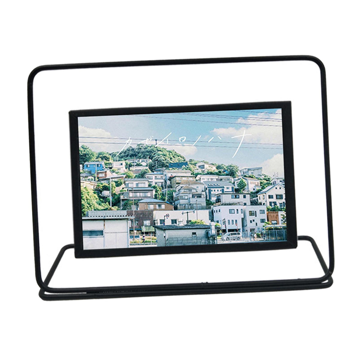 Maxbell Maxbell Modern Metal Floating Picture Frame with Glass Front Photo Frame Home Decor Black Horizontal