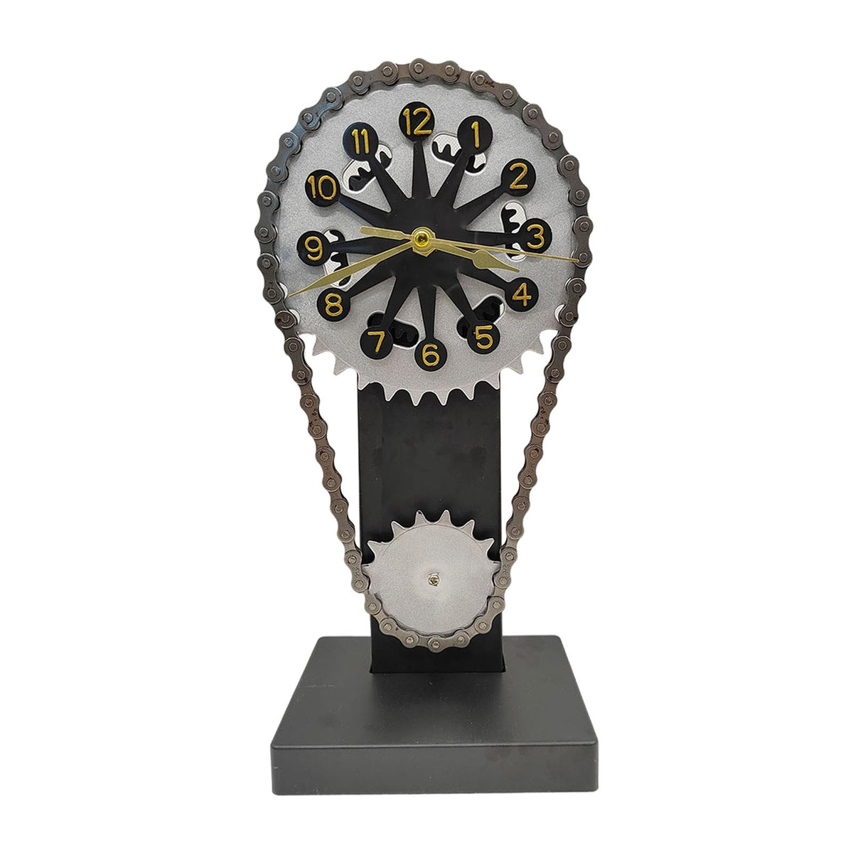 Digital Clock Figurine Plastic Art Metal Modern Living Room Home Table Decor