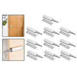 10x Cabinet Latches Push to Open Touch Buffer Kitchen Cupboard Plastic head