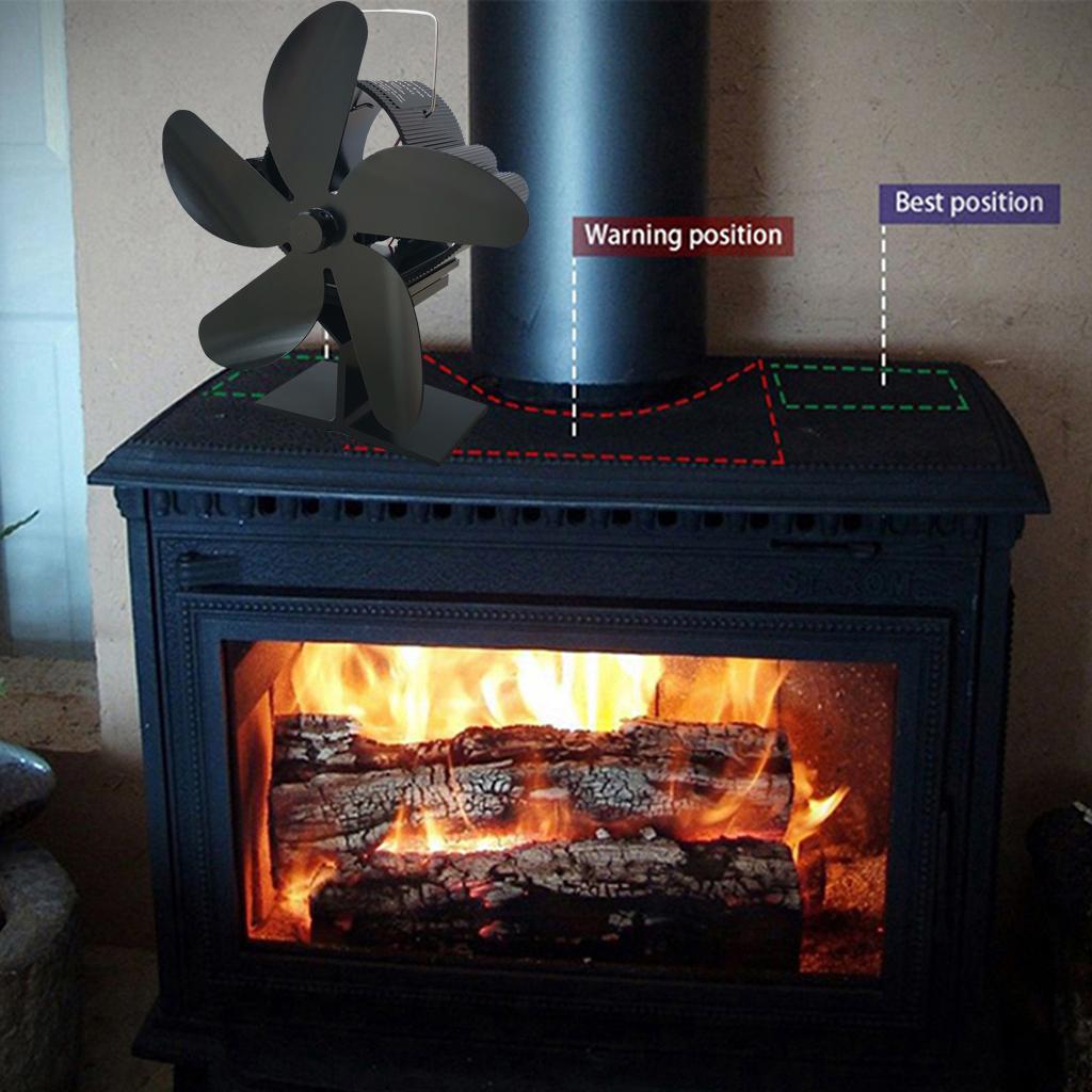 ⚡️Buy Maxbell Maxbell Fire Place 5Blades Heat Powered Stove Fan
