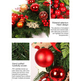 Maxbell Christmas Teardrop Swag Wall Hanging Bowknot Wreath Home Festival Holiday without light