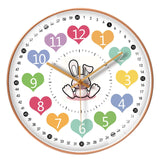 Maxbell Maxbell Silent Wall Clock Kids Learning Telling Time Teaching Clock rabbit