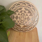 Maxbell 2xSri Yantra Wall Decor Spiritual Gift Sacred Geometry for Zen Meditation Yoga