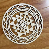 Maxbell 2xSri Yantra Wall Decor Spiritual Gift Sacred Geometry for Zen Meditation Yoga