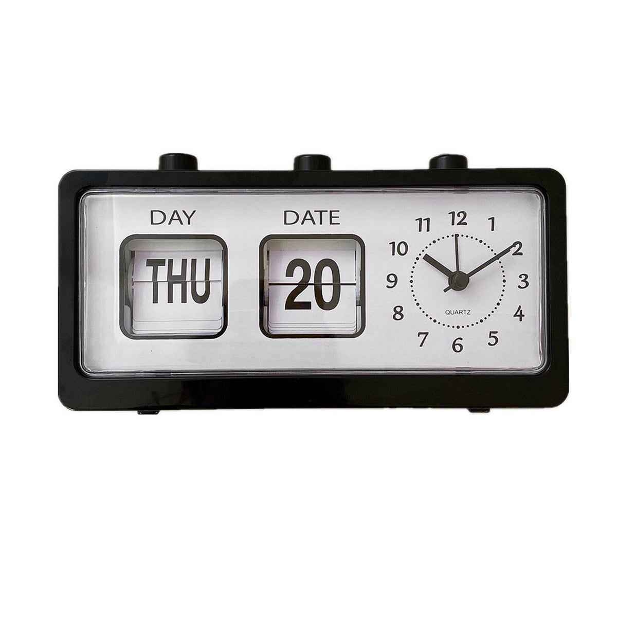 Maxbell Maxbell Manual Flip Clock Calendar Reminder Desk Clock for Bedside Desktop Kitchen