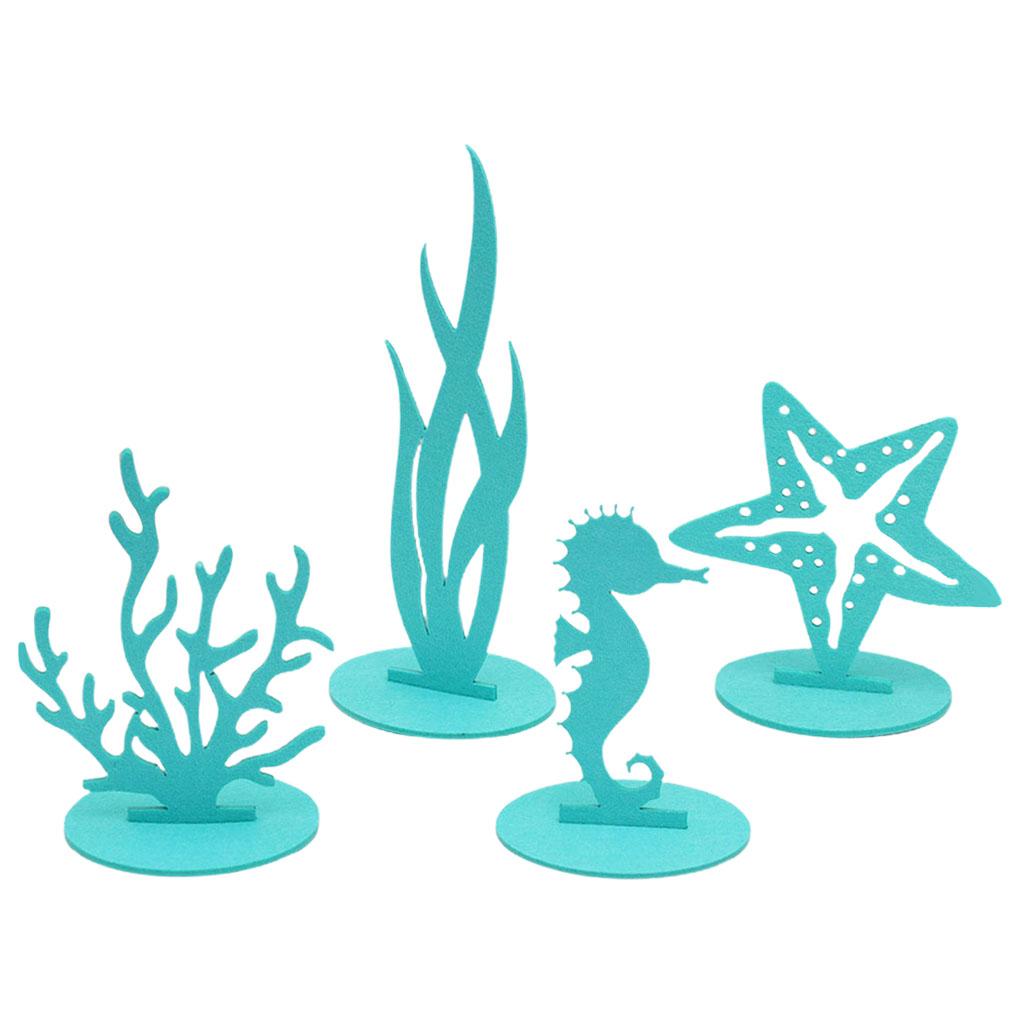 Maxbell Maxbell 4 Pieces Ocean Mermaid Party Decoration for Baby Shower Decoration Supplies Green
