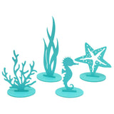 Maxbell Maxbell 4 Pieces Ocean Mermaid Party Decoration for Baby Shower Decoration Supplies Green