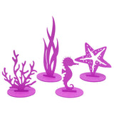 Maxbell 4 Pieces Ocean Mermaid Party Decoration for Baby Shower Decoration Supplies Purple