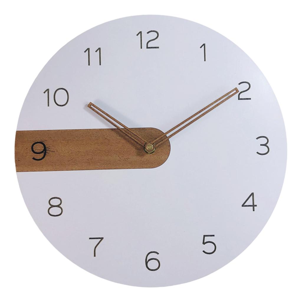 Maxbell Maxbell Wall Clock Silent Wooden Pointer Digital Quiet Sweep Horloge for Home wood