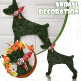 Maxbell 2x Hanging Animal Wreath Mounting Handmade Plastic for Party Front Doors