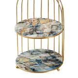 Maxbell 2 Pieces Bird Cage Cosmetic Organizer Bathroom Storage Rack Dresser Holder