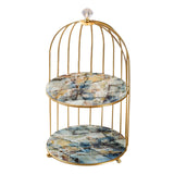 Maxbell 2 Pieces Bird Cage Cosmetic Organizer Bathroom Storage Rack Dresser Holder