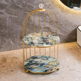 Maxbell 2 Pieces Bird Cage Cosmetic Organizer Bathroom Storage Rack Dresser Holder