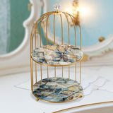 Maxbell 2 Pieces Bird Cage Cosmetic Organizer Bathroom Storage Rack Dresser Holder