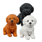 Maxbell 2Pcs Creative Dog Figurine Statues Collection for Desktop Office Living Room