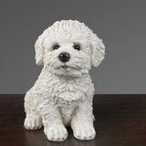 Maxbell 2Pcs Creative Dog Figurine Statues Collection for Desktop Office Living Room