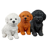 Maxbell 2Pcs Creative Dog Figurine Statues Collection for Desktop Office Living Room