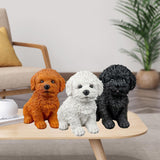 Maxbell 2Pcs Creative Dog Figurine Statues Collection for Desktop Office Living Room