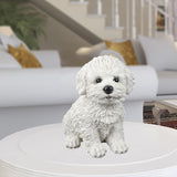 Maxbell 2Pcs Creative Dog Figurine Statues Collection for Desktop Office Living Room