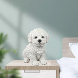 Maxbell 2Pcs Creative Dog Figurine Statues Collection for Desktop Office Living Room