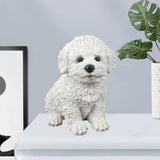 Maxbell 2Pcs Creative Dog Figurine Statues Collection for Desktop Office Living Room