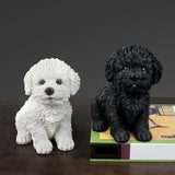 Maxbell 2Pcs Creative Dog Figurine Statues Collection for Desktop Office Living Room