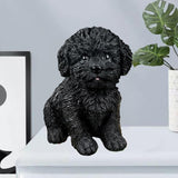 Maxbell 2Pcs Creative Dog Figurine Statues Collection for Desktop Office Living Room