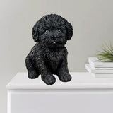 Maxbell 2Pcs Creative Dog Figurine Statues Collection for Desktop Office Living Room
