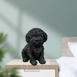 Maxbell 2Pcs Creative Dog Figurine Statues Collection for Desktop Office Living Room