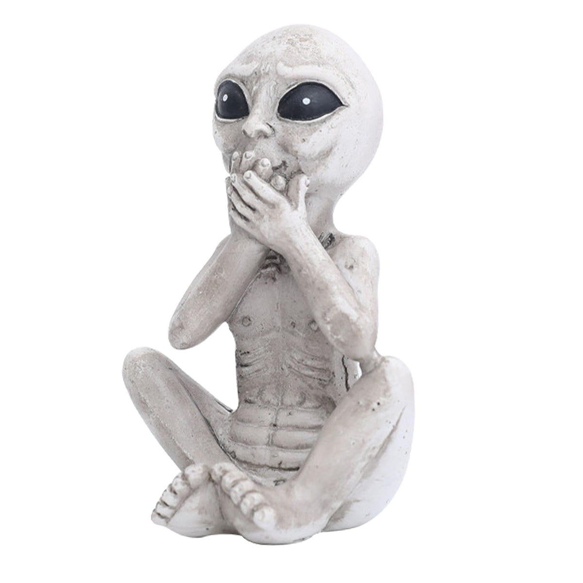 Maxbell Maxbell Resin Alien Statue Desktop Sculptures Figurine Ornament Art Decor White C