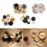 Maxbell 2 Set Mini Paper Fans Birthday Baby Shower Wedding Party Hanging Ornament