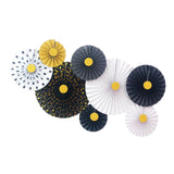 Maxbell 2 Set Mini Paper Fans Birthday Baby Shower Wedding Party Hanging Decor