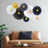 Maxbell 2 Set Mini Paper Fans Birthday Baby Shower Wedding Party Hanging Decor